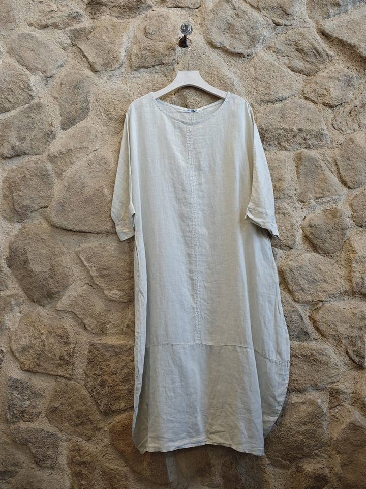 REF 26363 KORTÄRMAD KLÄNNING LINNE 100% för wholesale av Linen & More