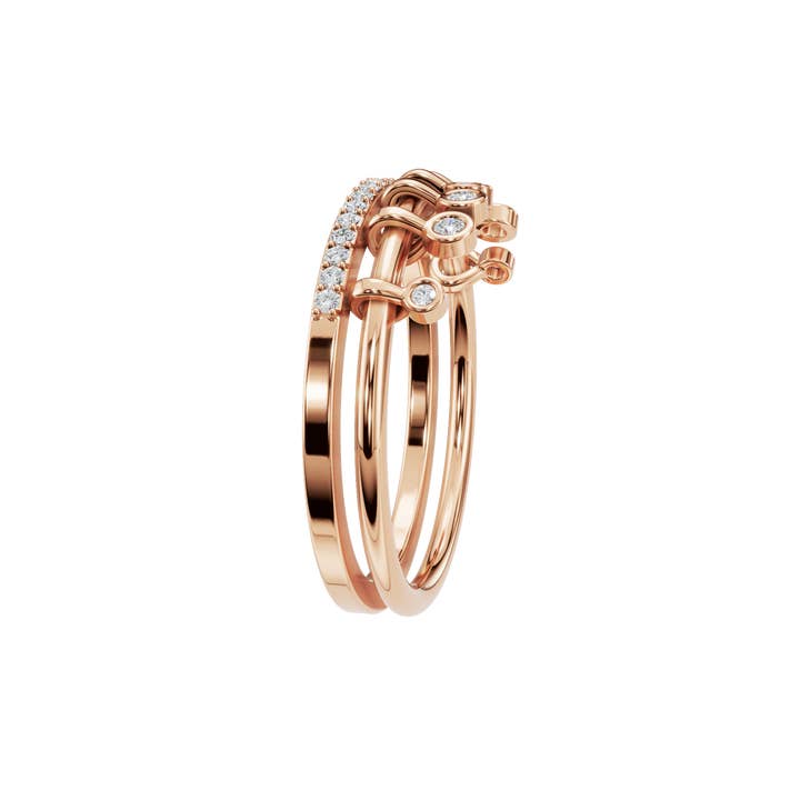 PureYou Jewelry - Wholesale Wedding Band/Ring - Gold Bezel-Set Diamond Wedding Band, Diamond Eternity Ring9