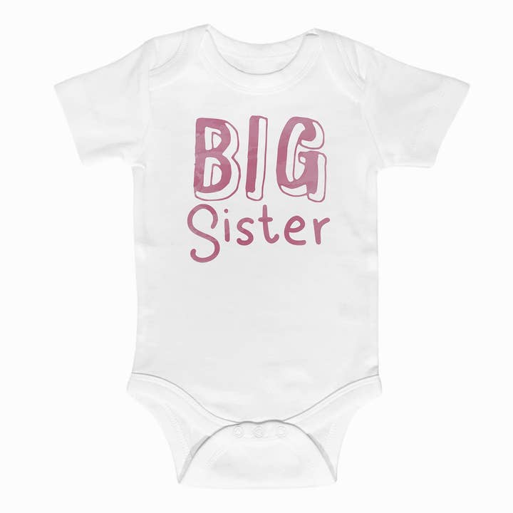Big Sister Short Sleeve Bodysuit for wholesale by Beaus+Babes