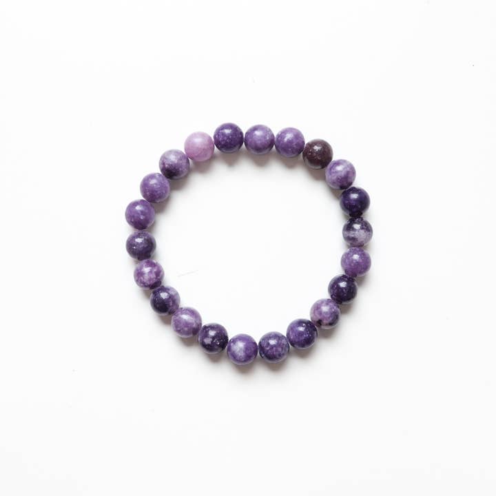 Natures Artifacts Inc – Engroshandel Perlearmbånd – Lepidolit Rund Perlearmbånd2