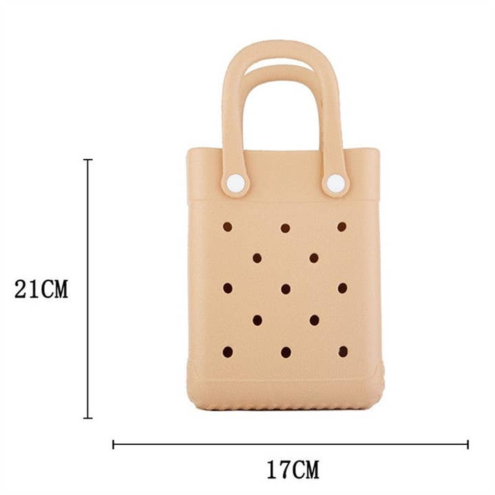 Auraquise - Wholesale Beach Bag - EVA Small Square Beach Bag with Hole Design Handheld Tote5