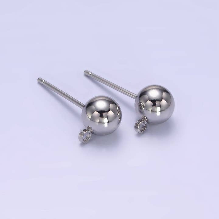 Aim Eternal - Wholesale Stud/Post Earrings - 1 pair 3,5,6mm Small Ball Stud Earrings Ball 14K Gold Filled Post Earring with Closed Loop for Earring Supply Z-673 Z-6781