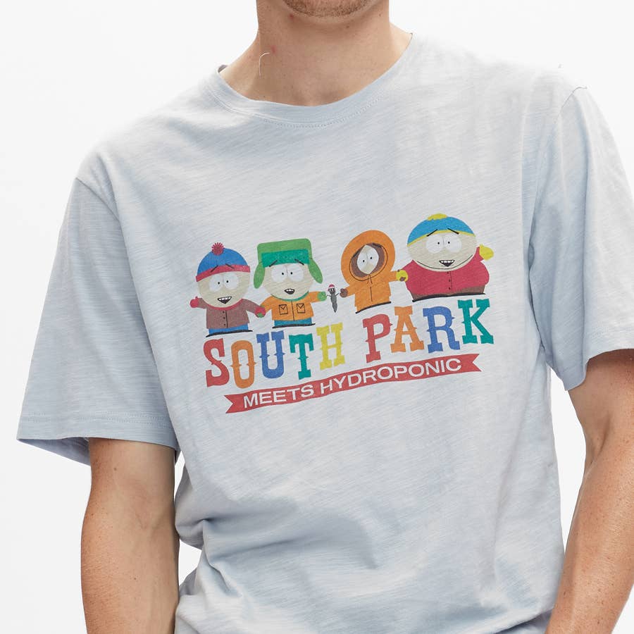 Hydroponic - Wholesale Screen Printed T-Shirt - Men's - SP CREW SS 02 T-Shirt- Blue Fog3