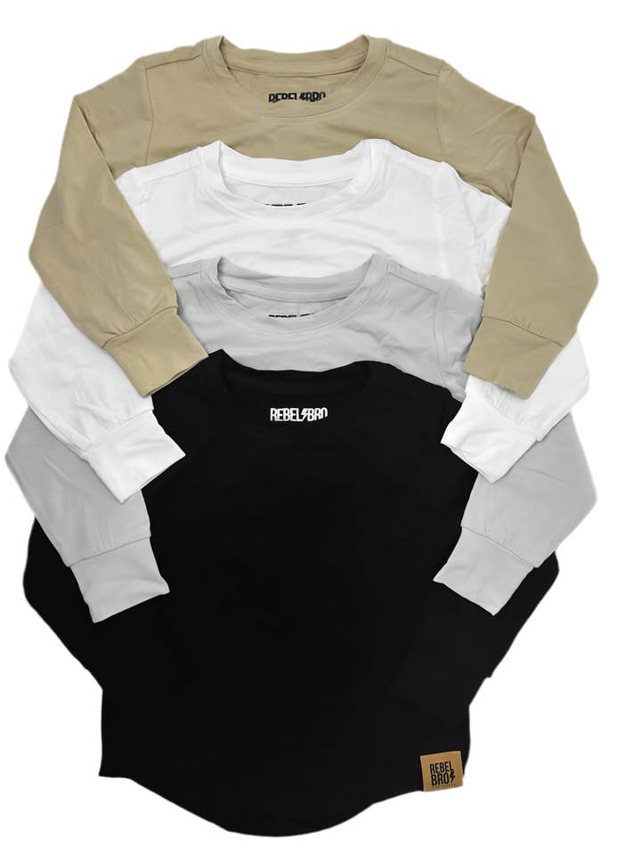 T-shirts Everyday à manches longues en bambou (paquet de 4) pour la vente par Rebel Bro