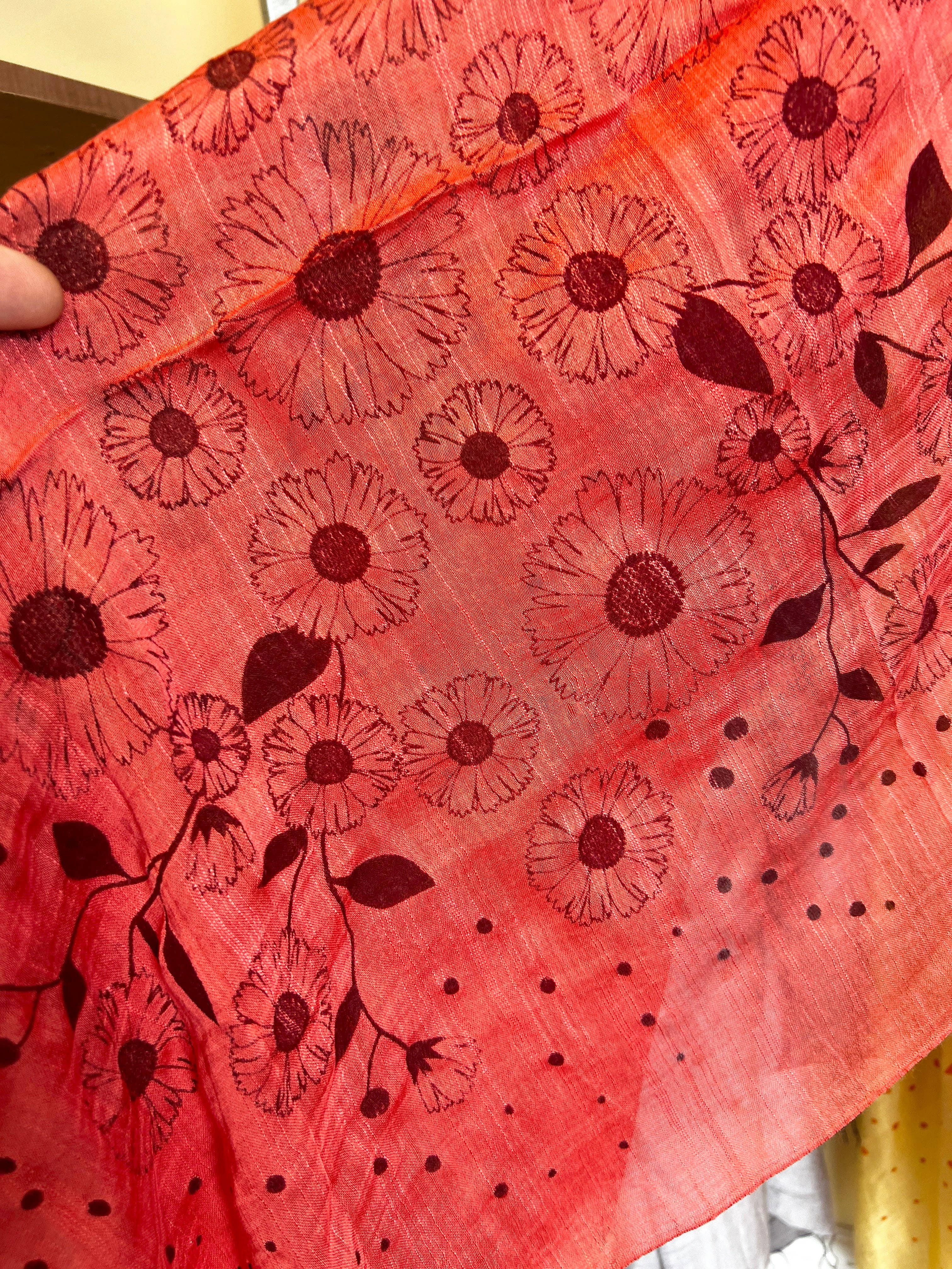 Wooven - Wholesale Scarf - Women's - Screen Printed Silk Blend Scarves in 13 colors and patterns, hand printed in Vietnam16