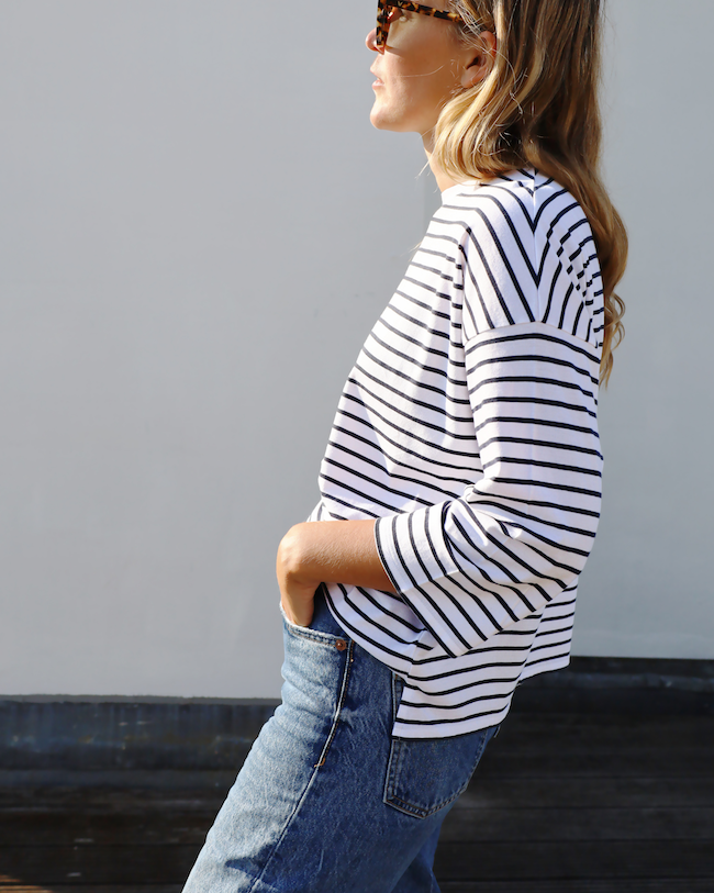 Ivy T – T-shirt – Mulher por atacado – Camiseta Erin Breton em algodão orgânico azul-marinho 3/41