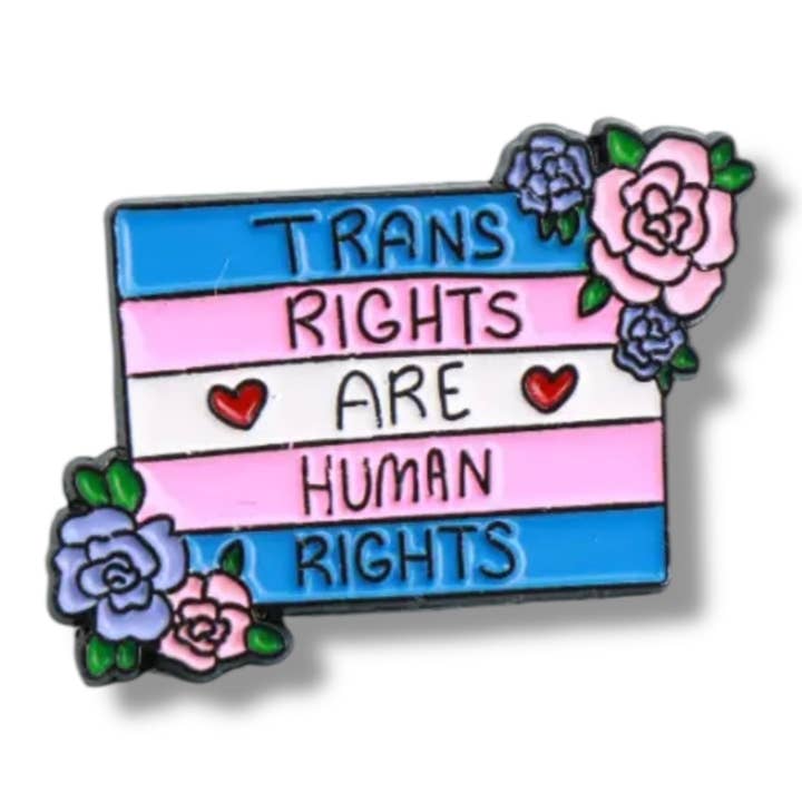 Kinky Pleasure - Wholesale Lapel Pin/Button - Kinky Pleasure - KPB060 - Badge / Pin - Trans Rights Are Human Rights3