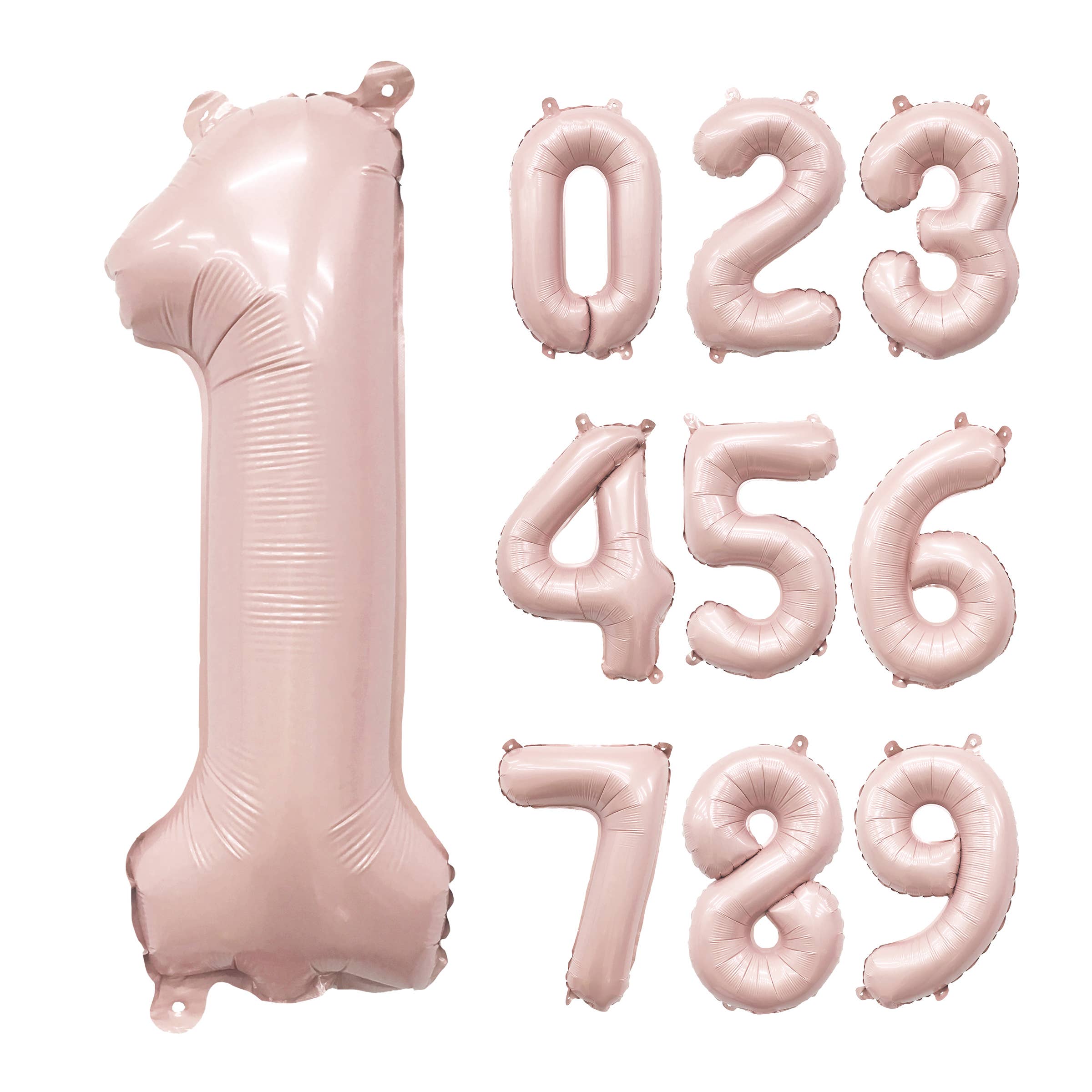 Ellie's Party Supply - Wholesale Balloon - Barely Blush Mylar Number Balloons (32 Inches)14