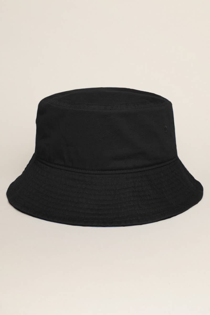 Fashion City - Wholesale Bucket Hat - Unisex - Solid Color Cotton Bucket Fisherman Hats1
