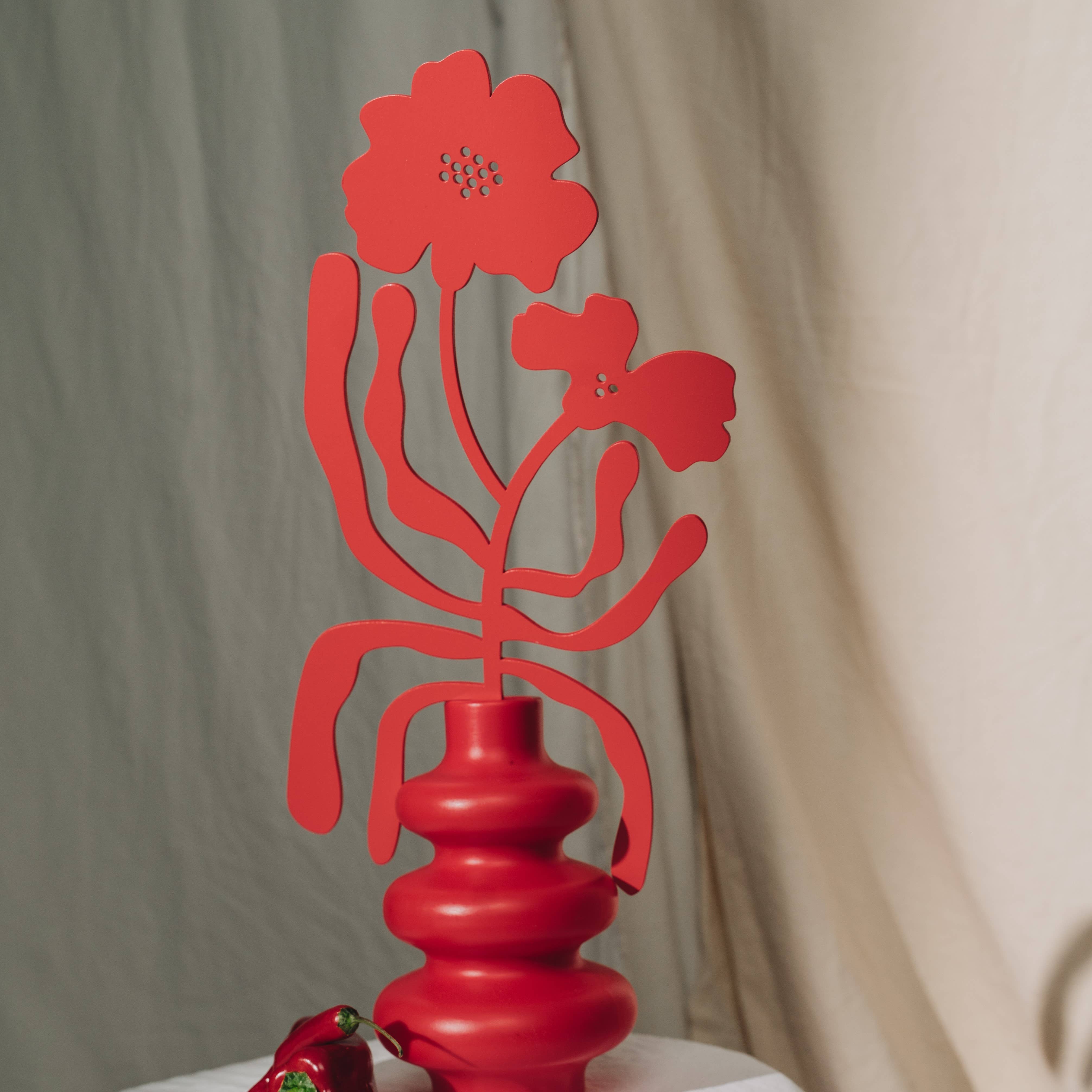 milin - Wholesale Decorative Tabletop Object - POPPY Colorful Wooden Flower Decor, Eco Gift, Home Art 4