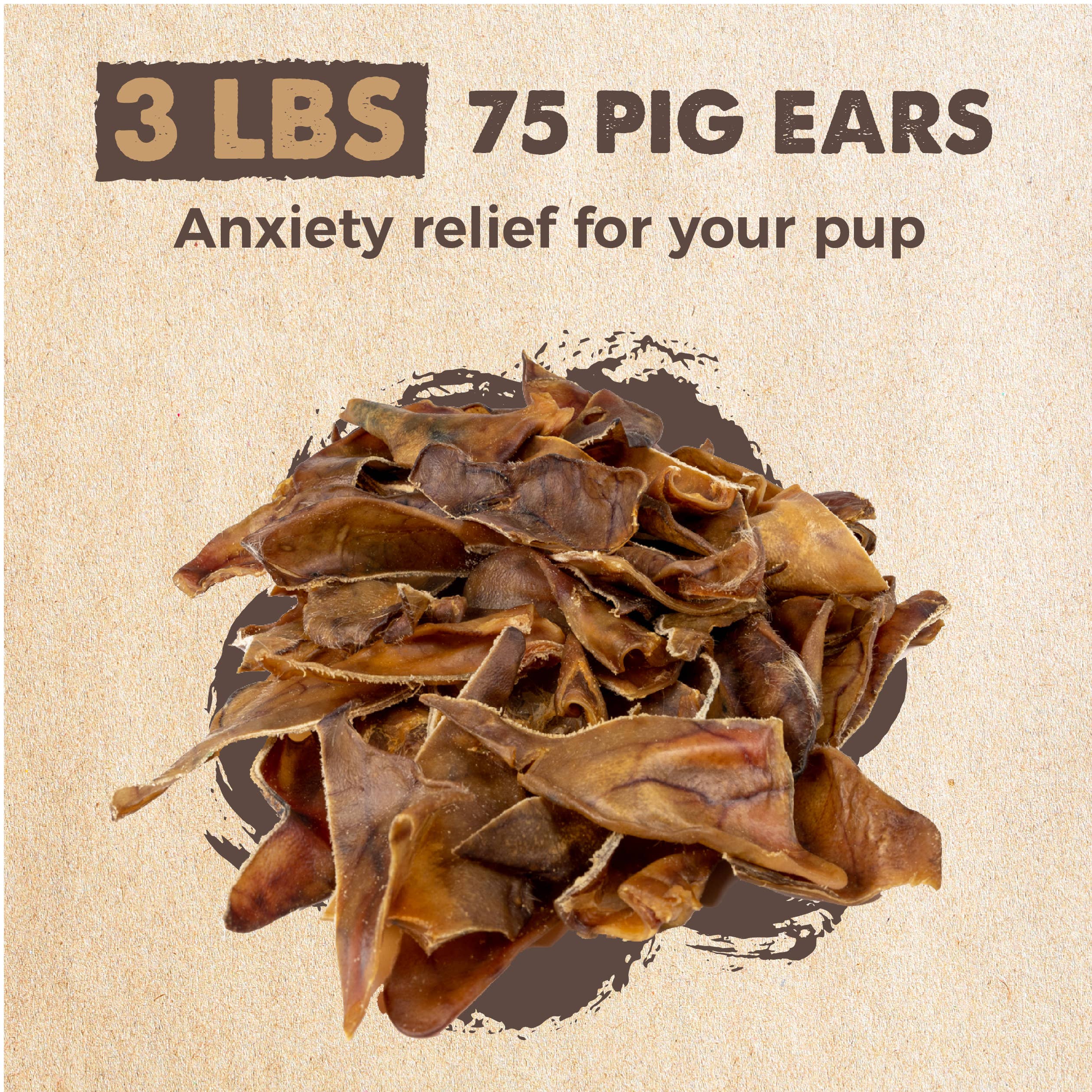 Mighty Paw - Wholesale Pet Treats - Dog - Naturals Half Pig Ears (Bulk Pack)0