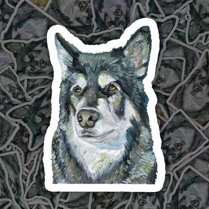 Hållbar vinylklistermärke, Alaskan Malamute-design för wholesale av Deking Art