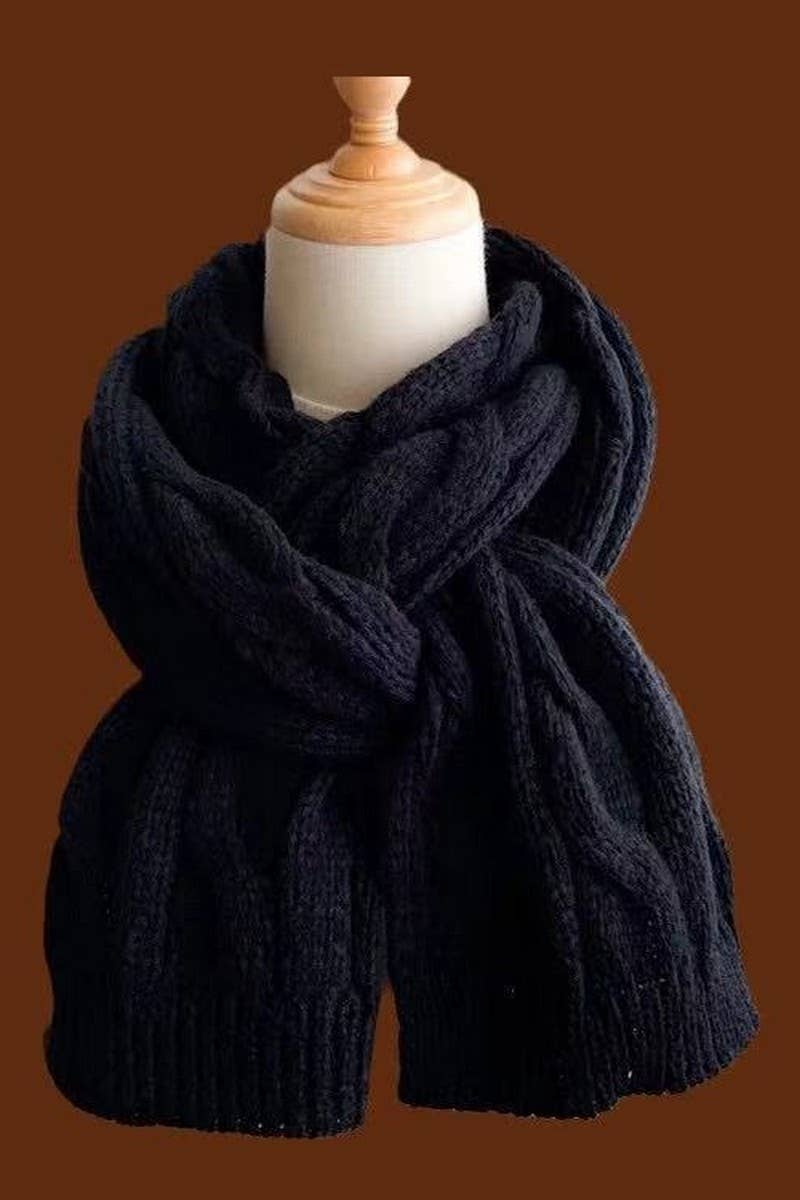 NINEXIS - Wholesale Scarf - Women's - CWASC03387_CHUNKY KNIT TWIST SCARF WARM THICK SHAWL WRAP9