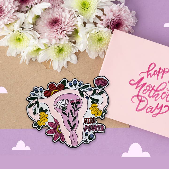 Neha Lee Designs - Wholesale Lapel Pin/Button - Uterus enamel pin4