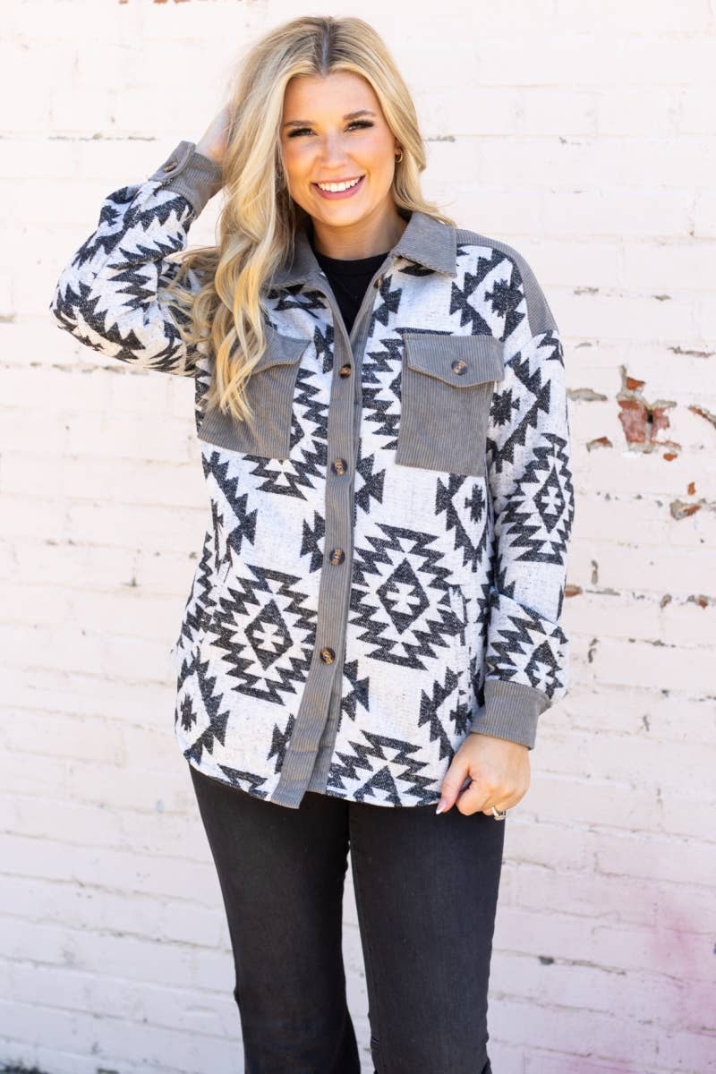 DESHENG ENTERPRISE - Wholesale Jacket - Women's - WESTERN AZTEC PATTERN JACKET