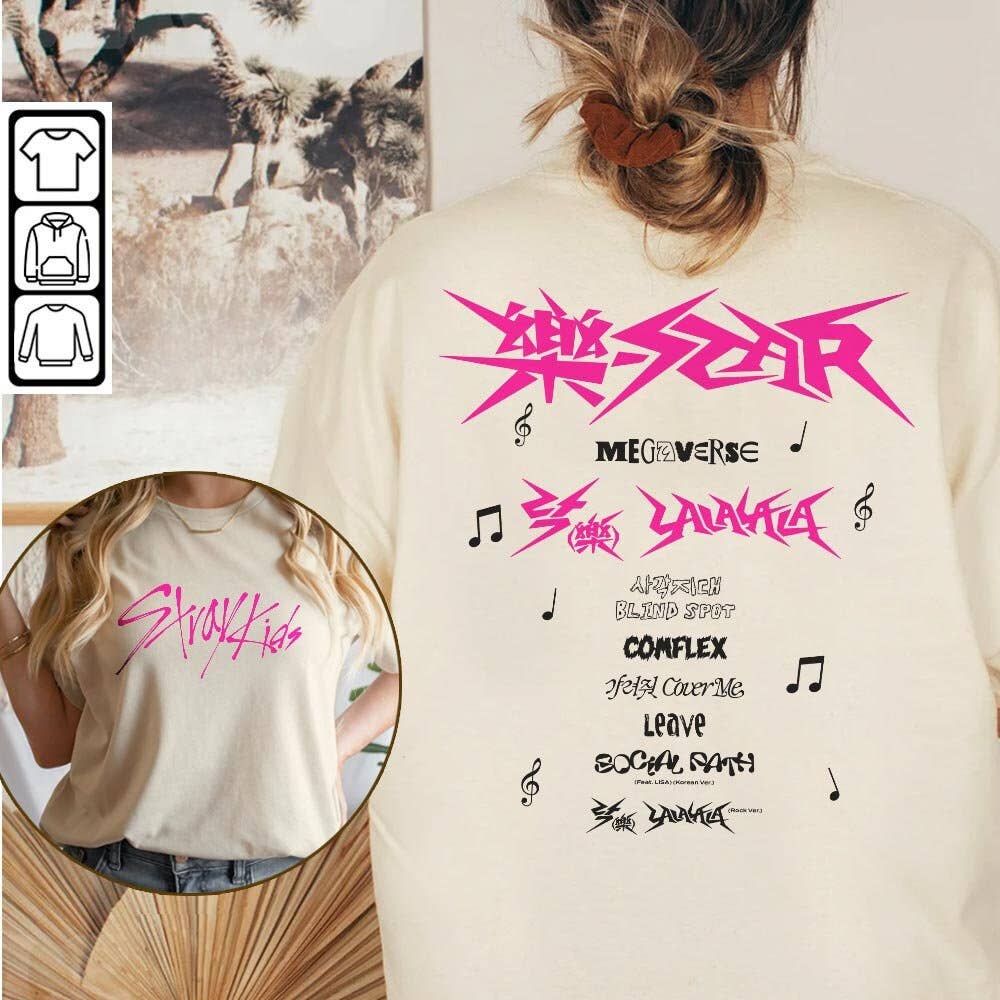 TheKingShirt - Wholesale Graphic Sweatshirt - Women's - Stray Kids Kpop Double-Sided Rock-Star SweatShirt - Vintage3