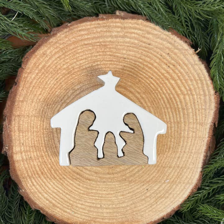 Your Heart's Content - Wholesale Decorative Tabletop Object - GIFT with PURCHASE Wooden Enamel Puzzle Holiday Decor