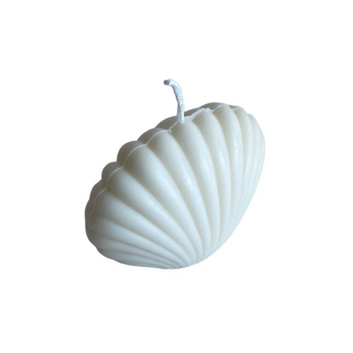 Shell Candle - White for wholesale on Faire
