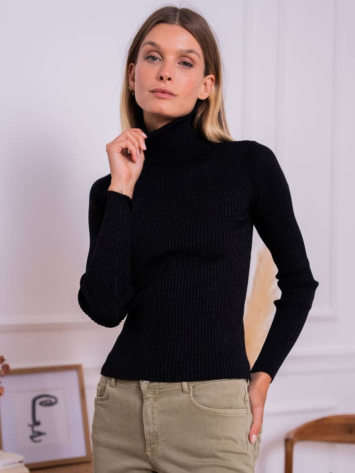 Mesh turtleneck top - EIRLYS 930 for wholesale by GOLDEN LIVE PARIS