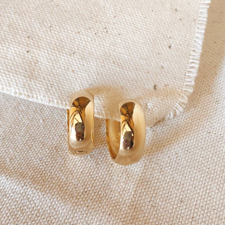GoldFi - Wholesale Hoop Earrings - Chunky Clicker Hoop Earrings In 18k Gold Filled