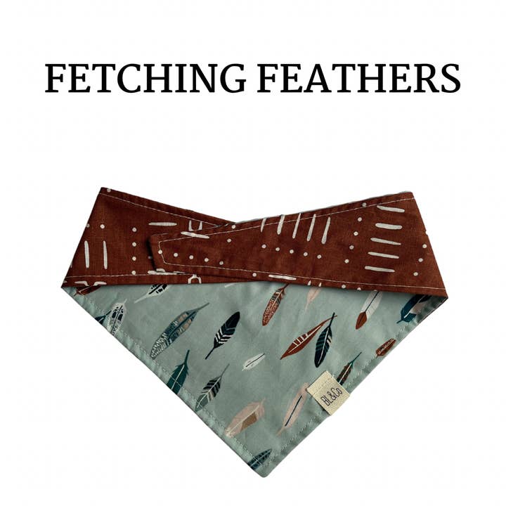 Plumas Multicolor + Bandana Reversible Tribal para Atar/Poner * para venta al por mayor de Bearded Ladies & Co