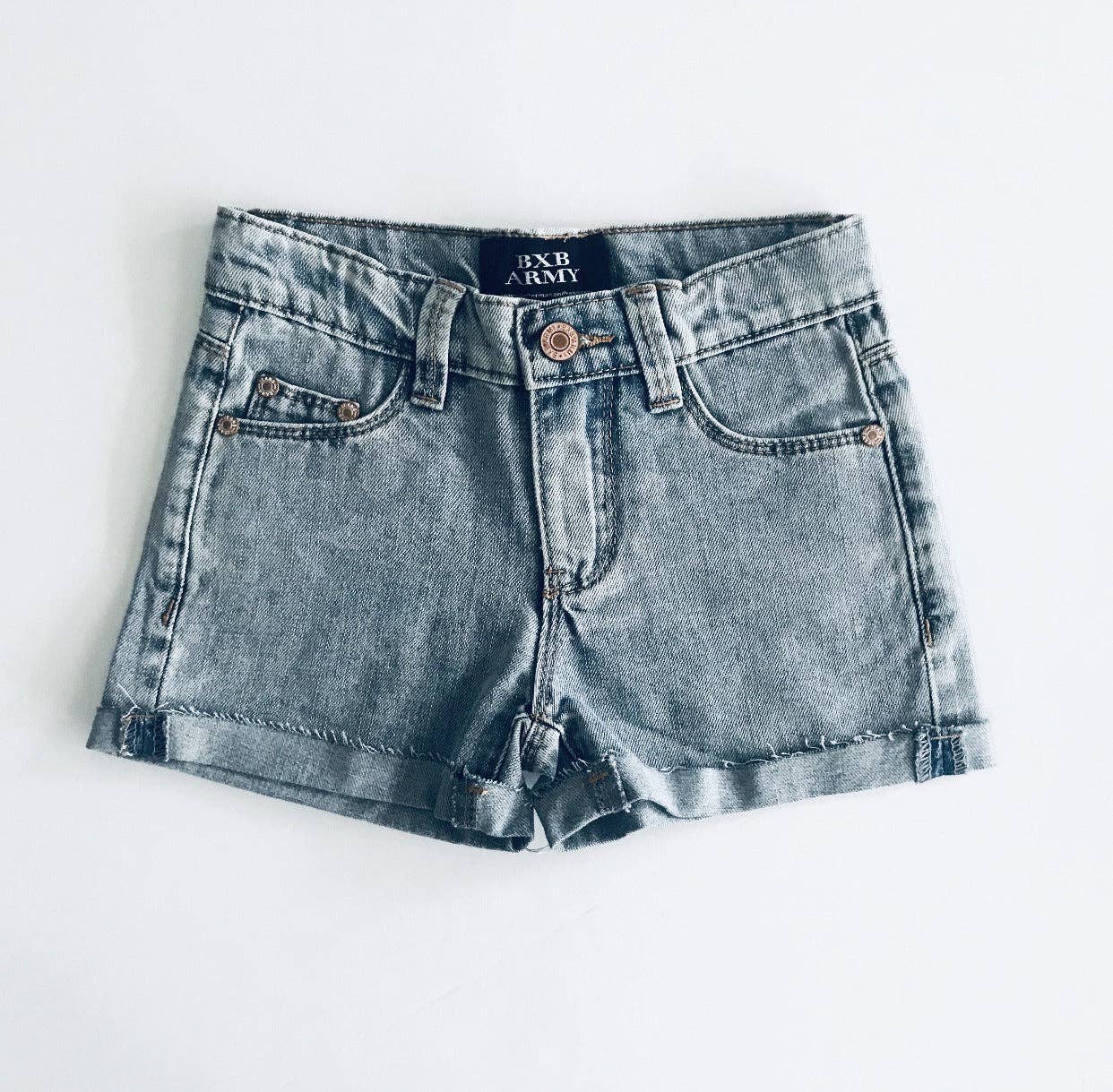 Ballerinas and Boys - Wholesale Shorts – Kids - Light Blue Wash Frayed Shorts