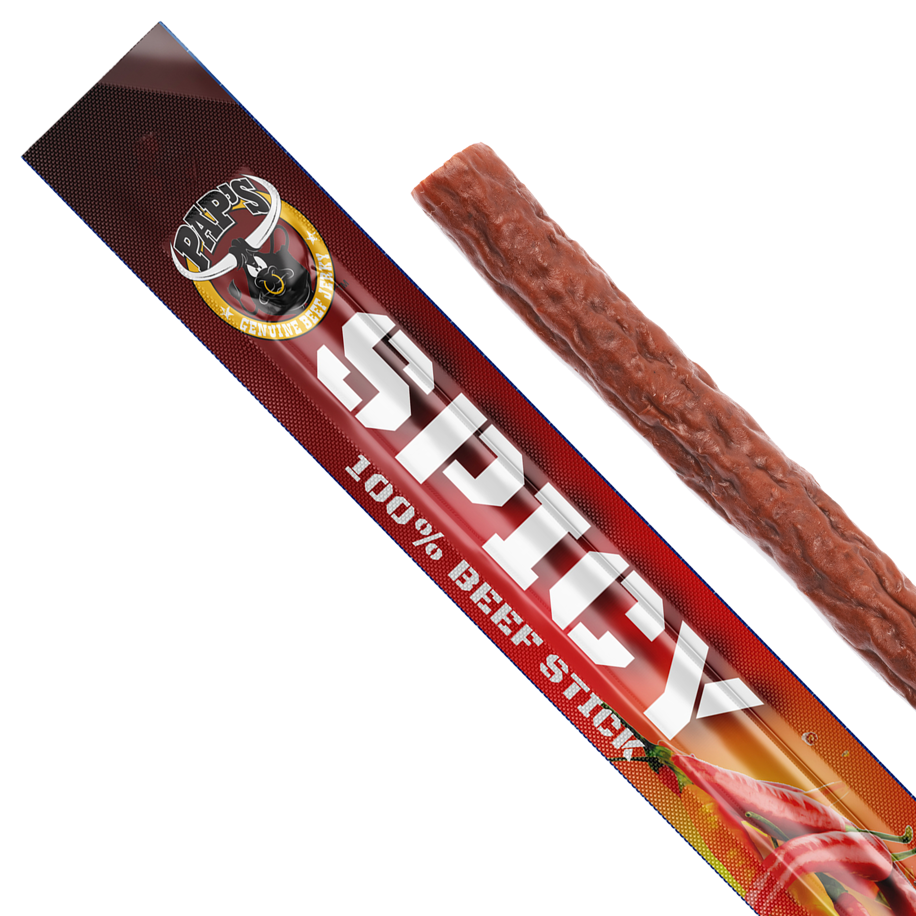 Pap's Jerky - Wholesale Jerky - Spicy Beef Sticks2
