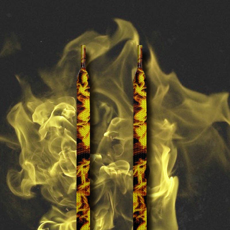 Funkyrel® Atzbranding Limited - Wholesale Shoelaces - Unisex - Shoeya - Flaming Flat Shoelaces In Capsule0