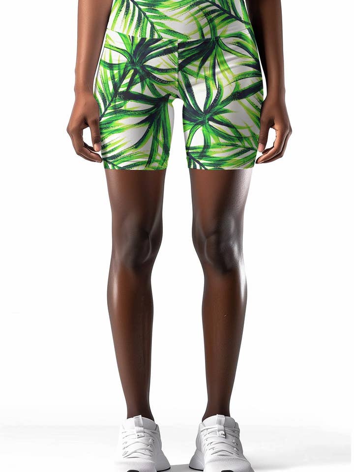 Calções de Ciclismo para Mulher Island Life Karen Green Performance Yoga por atacado de Pineapple Clothing