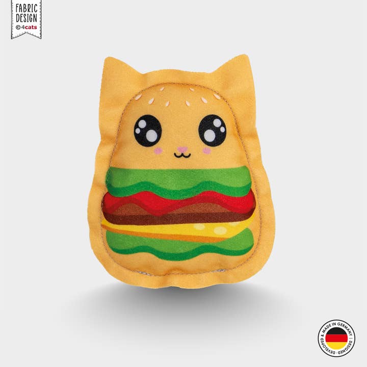 4cats Heimtierbedarf GmbH - Wholesale Pet Toy - Cat - 4cats Kawaii Food Collection - Burger Cat - 4 Pieces3