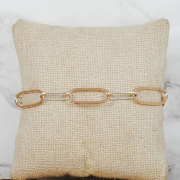 Bracelet chaîne trombone - Métal mélangé pour la vente par Cameron Kruse Designs