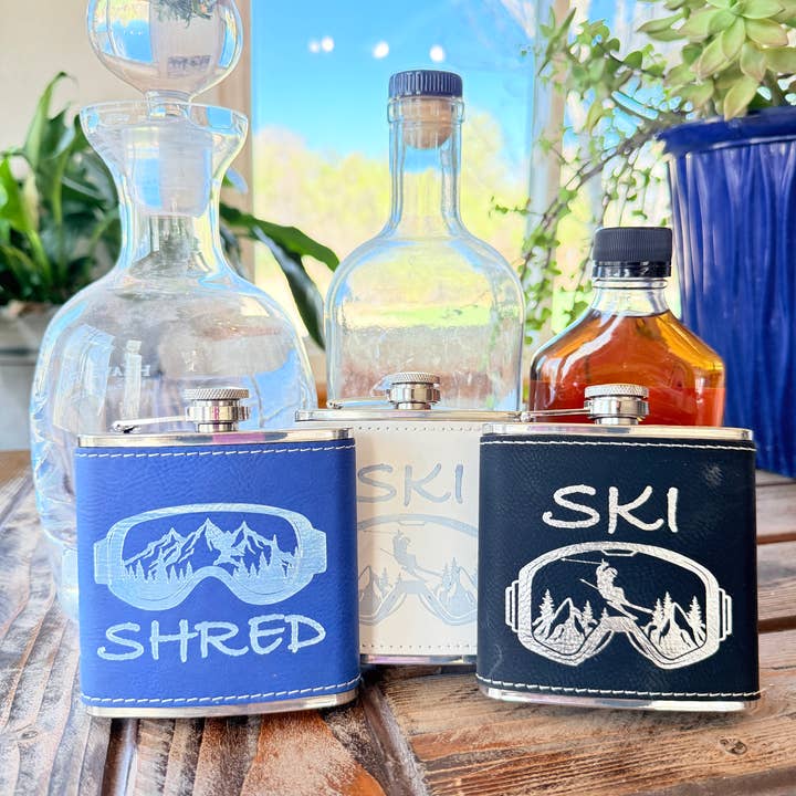 Skiing and Snowboarding Flasks, Ski Town Shred and other Purchase Wholesale skiier. Free Returns & Net 60 Terms on Faire trending on Faire.