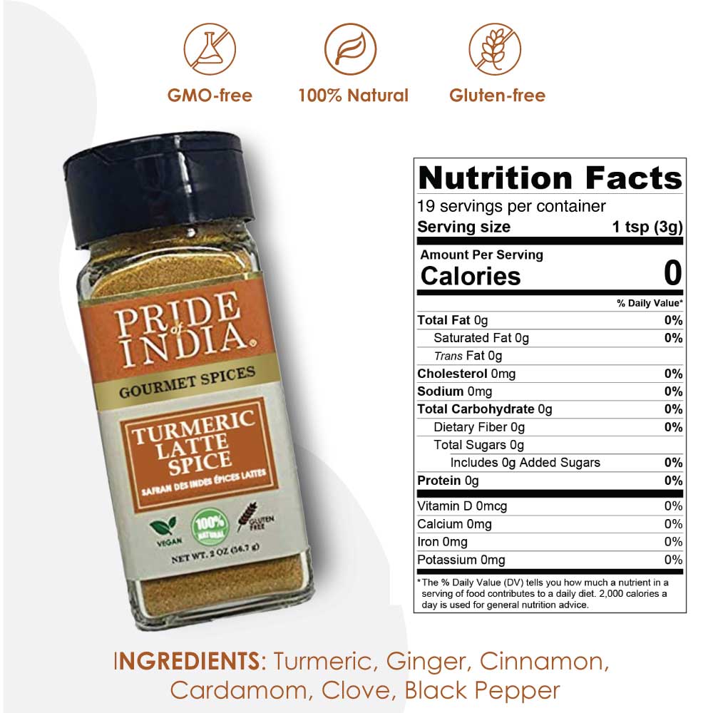 PRIDE INDIA BRANDS - Vente Mélanges d'épices séchées - Pride of India — Mélange d'épices pour latte au curcuma3