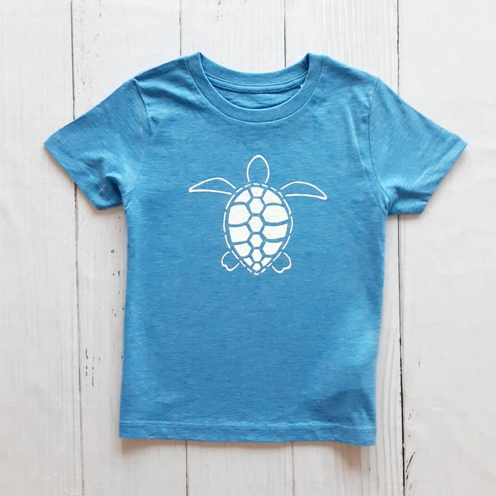 Camiseta infantil Turtle azul jaspeado para venta al por mayor de Imo Imo Baby