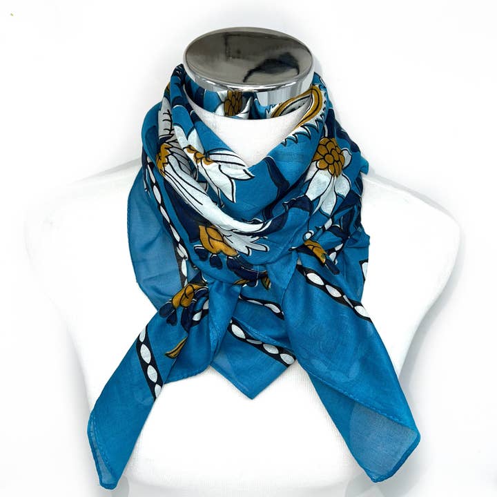 LINETA - Venta al por mayor Pañuelo para la cabeza - Mujer - Pañuelo cuadrado de algodón IN-1 110 x 110 cm6