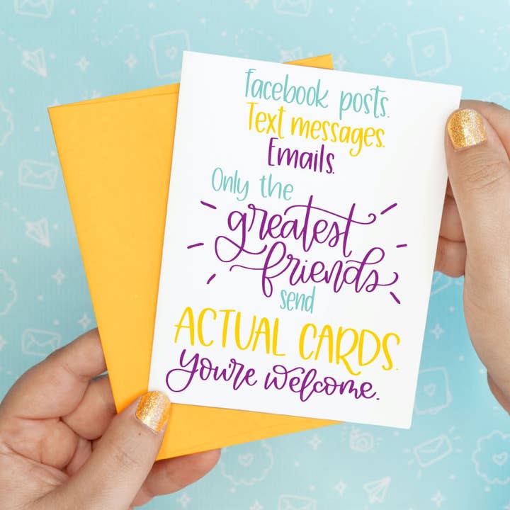 Faktiske kort Sjovt genanvendt lykønskningskort for engroshandel hos Colette Paperie