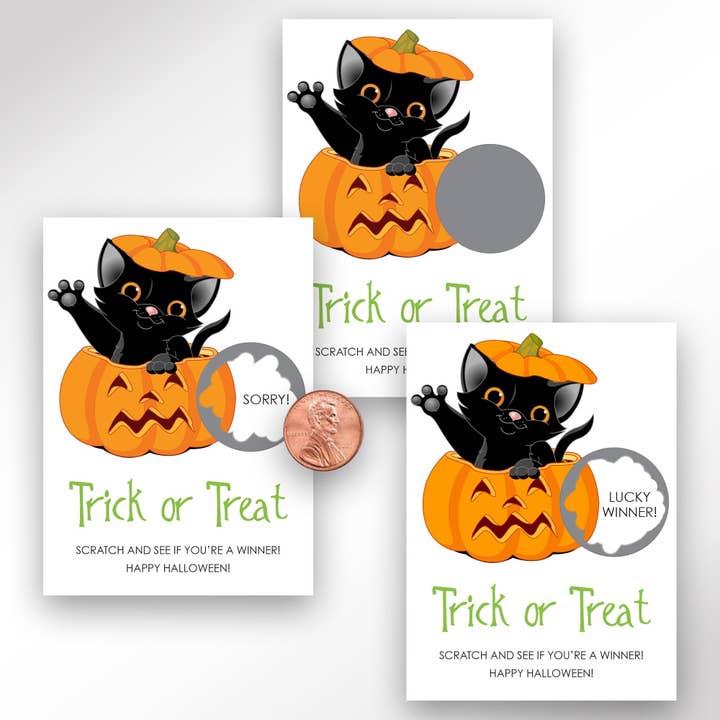 Barn Halloween Classroom Party Game Game Scratch Off Ticket för wholesale av So Sweet Party Shop, LLC