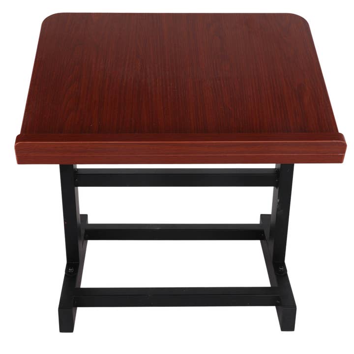 Mahoniehouten tafelblad Shtender met metalen poten 31,75 cm hoog - Gemonteerd voor wholesale door A&M Judaica And Gifts