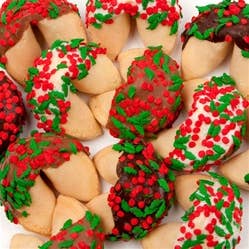 Holly Berry Gourmet Fortune Cookies- for wholesale by Lady Fortunes Inc