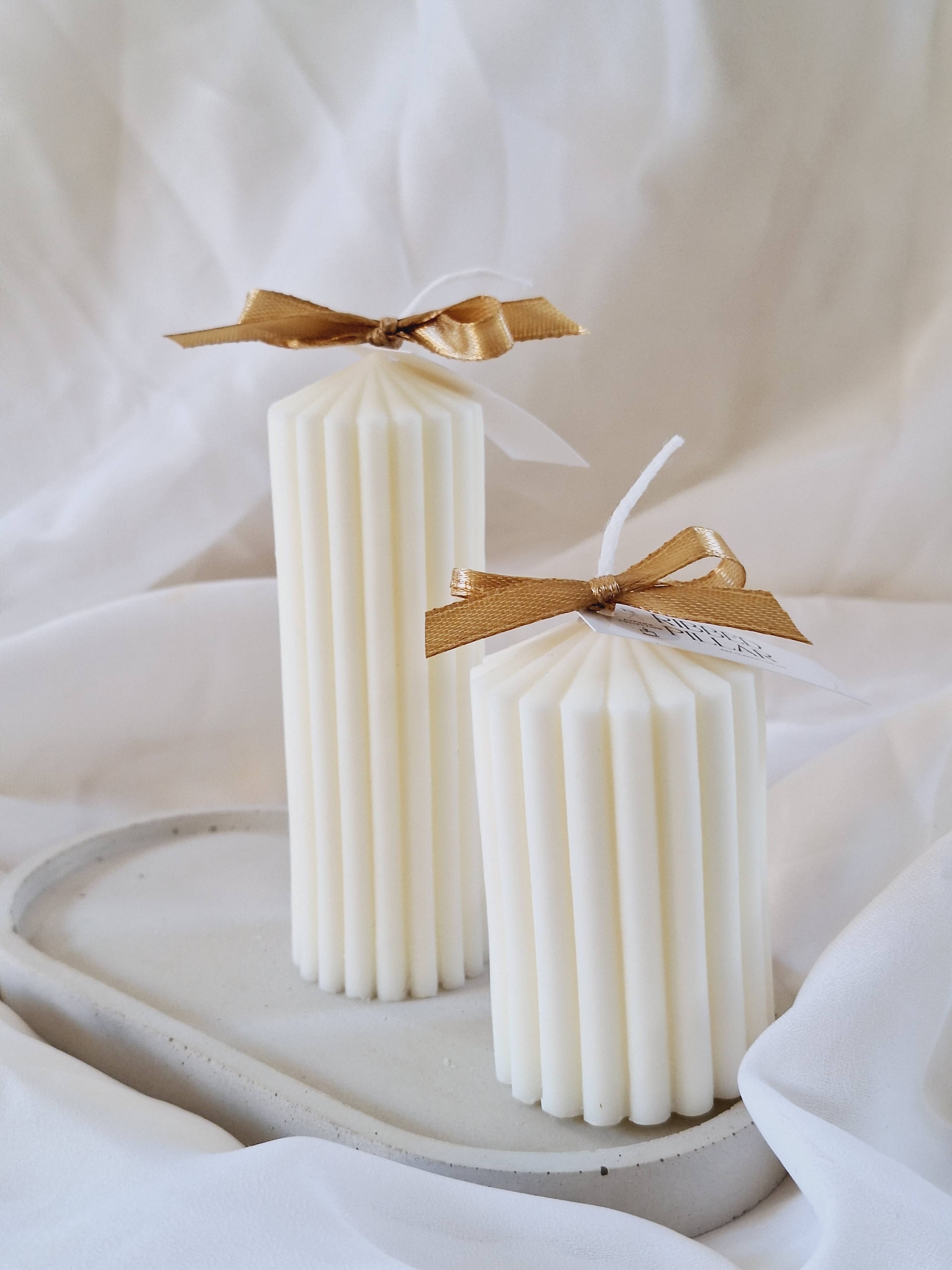 Your Nice Things - Candles - – wholesale Pillar candle – decorative ribbed pillar soy candles (pack 2uni)2