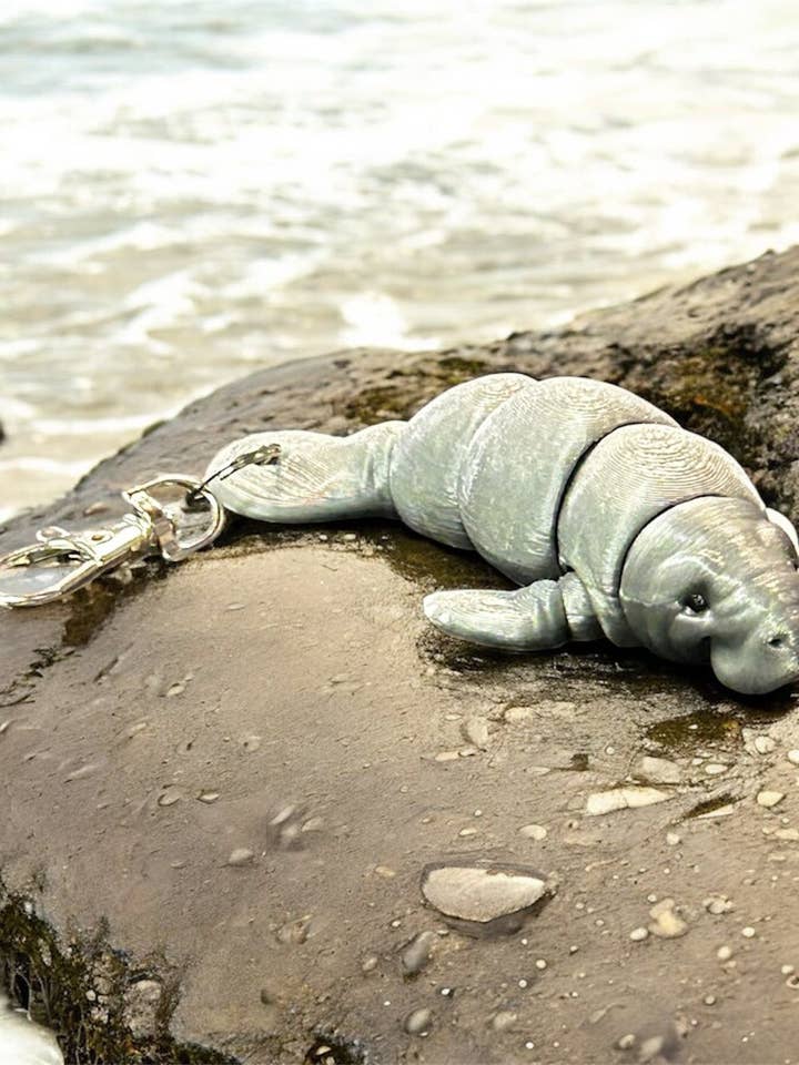 Manatee sleutelhanger sleutelhanger tas hanger 3D-geprint voor wholesale door 3D in Paradise