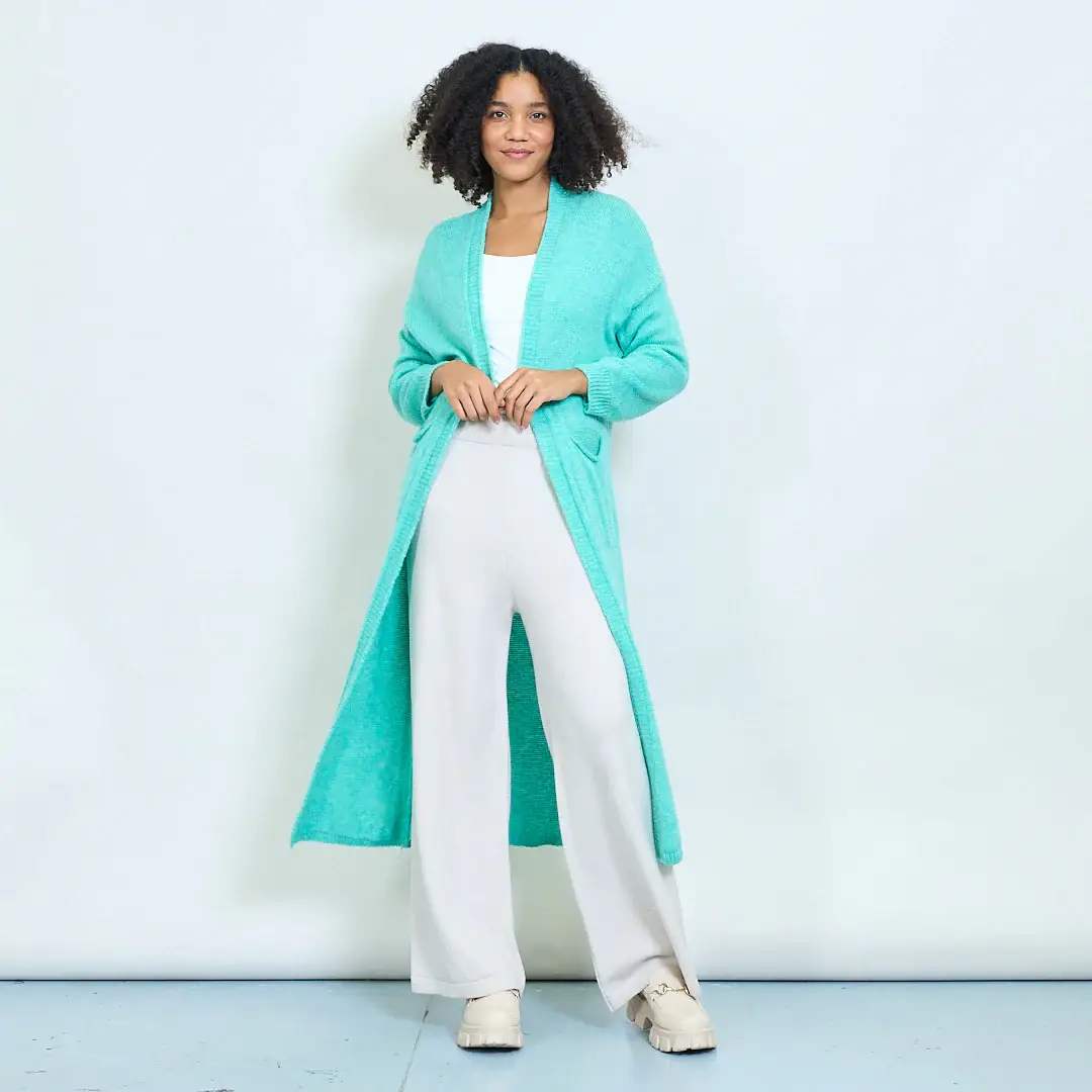 AMELÉ - Vente Cardigan – femme - Cardigan long en maille6