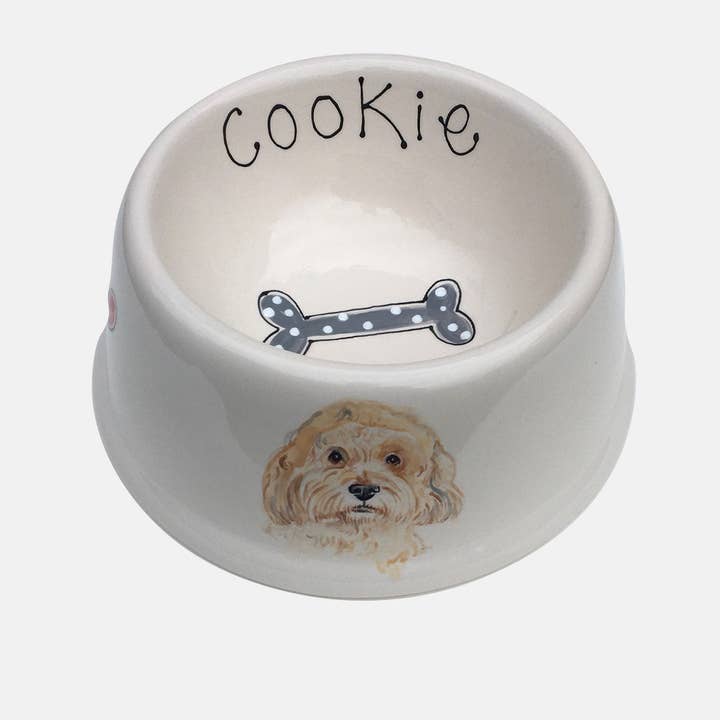 Lords and Labradors - Wholesale Pet Bowl - Cat/Dog - Portrait Dog Bowl by Purple Glaze - Angled