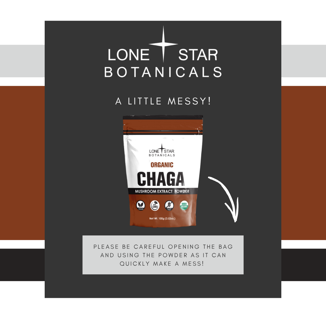 Lone Star Botanicals - Vente Poudres protéinées/superaliments - Poudre d'extrait de champignon Chaga biologique -- 100 g5