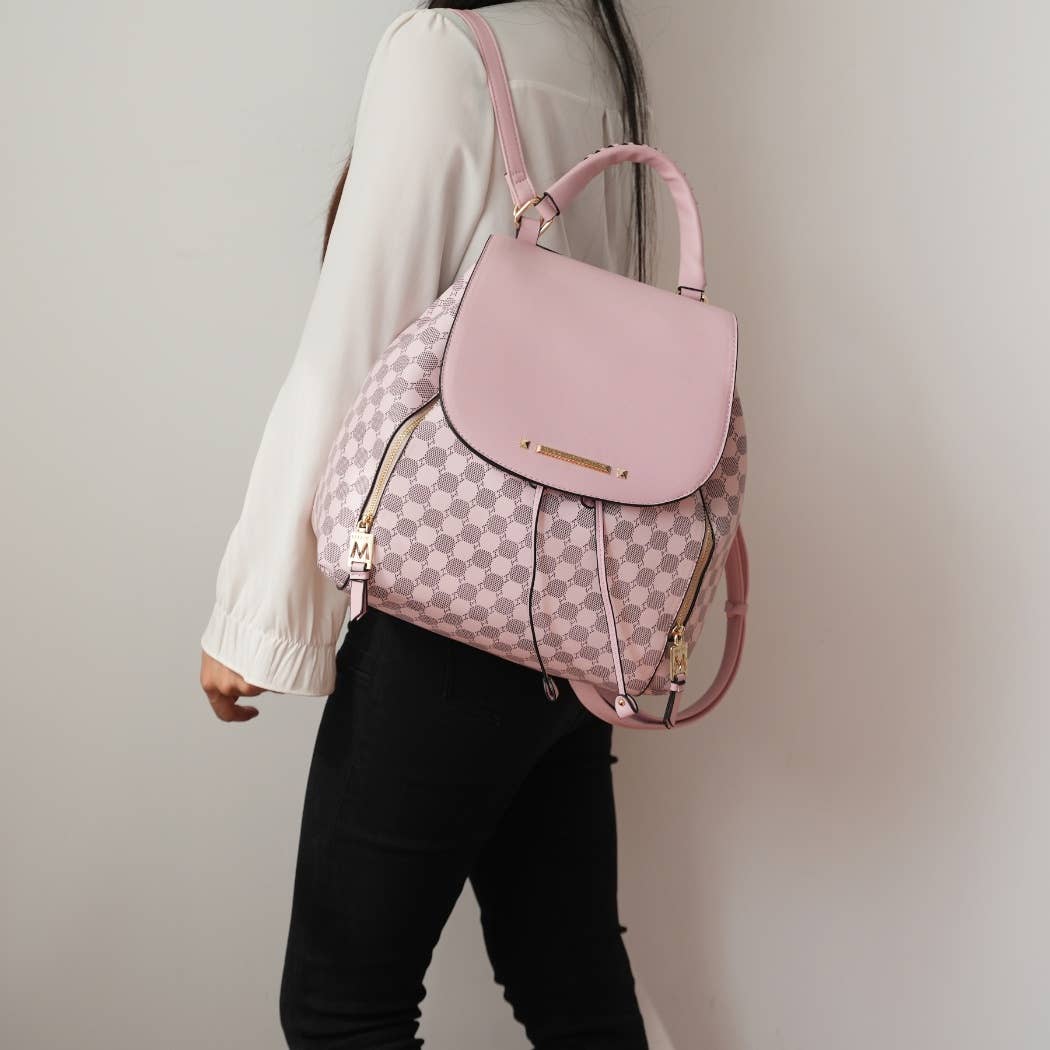 MKF Collection - Vente Sac à dos – femme - Sac à dos imprimé circulaire Kimberly MKF Sac à main de voyage7