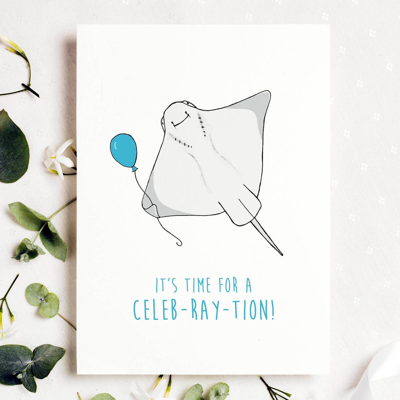Beth Goodwin Designs - Wholesale Birthday Card - Cute Stingray Celebration Card | Kids Birthday | Sea Fish3