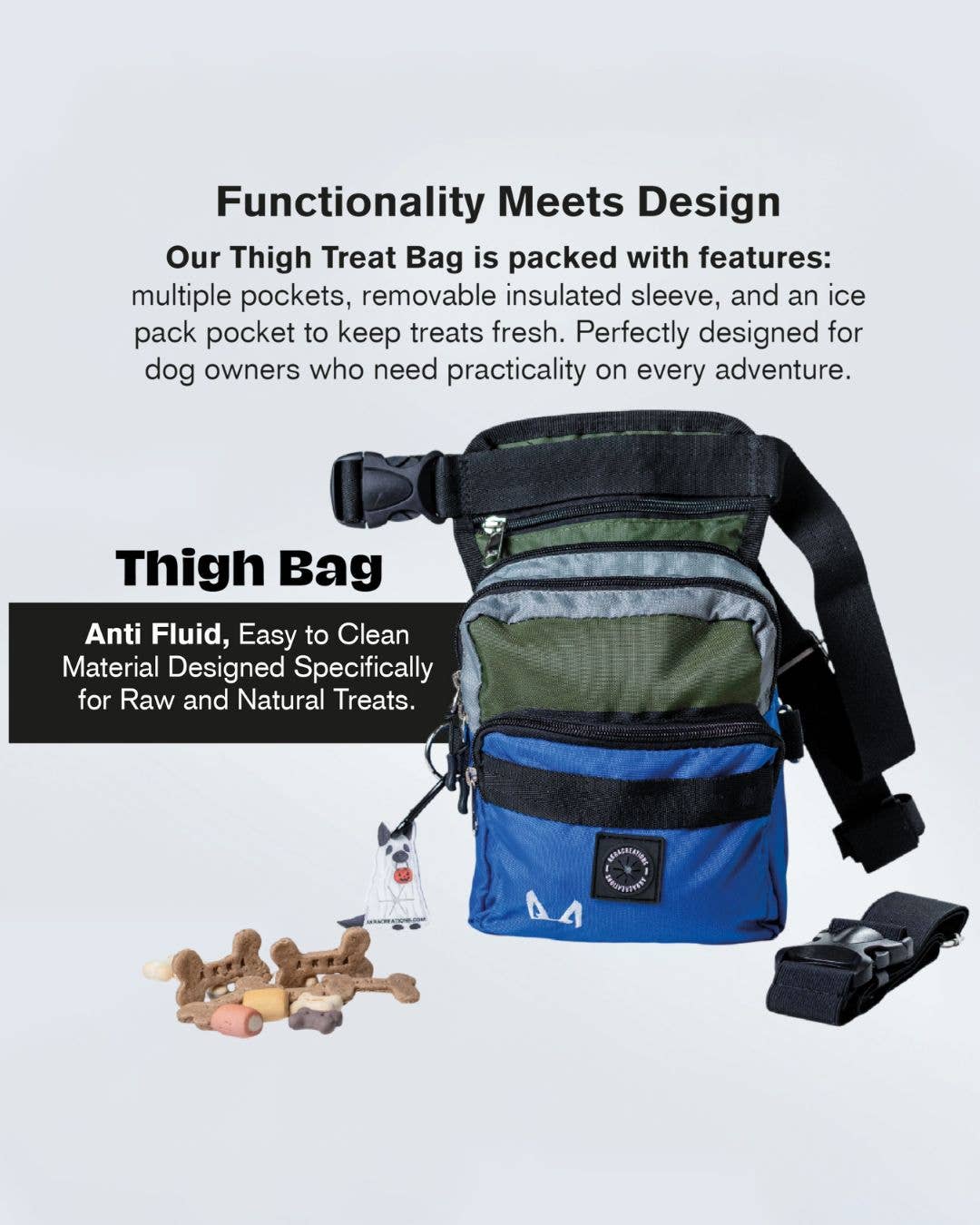 AkraCreations - Wholesale Pet Treat Bag - Dog - Thigh Treat Bag – Dog Training & Hiking Pouch3