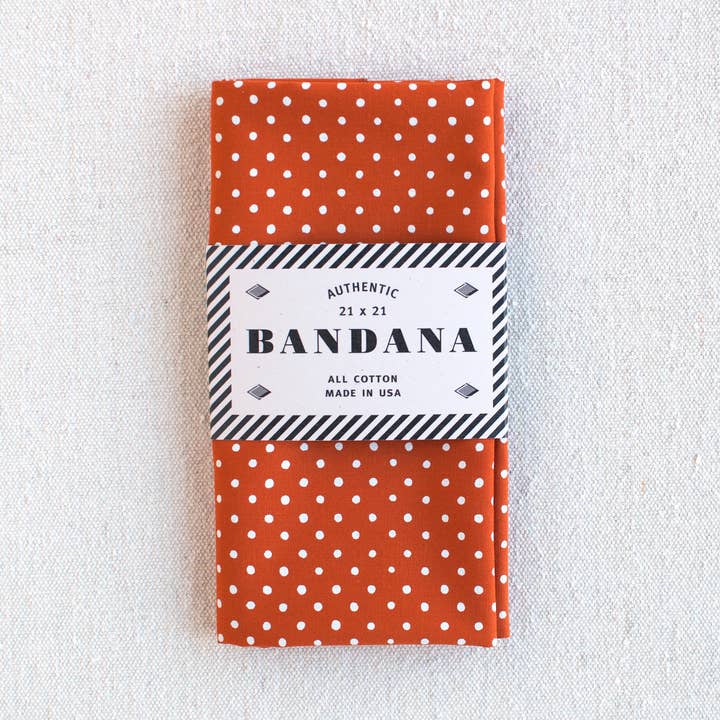 Abracadana – wholesale Bandana – Women's – Polka Dot Bandana - Marmalade Orange