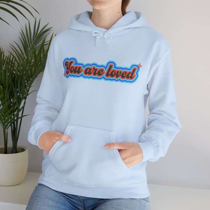 You Are Loved Hooded Sweatshirt for wholesale by Victorholistics