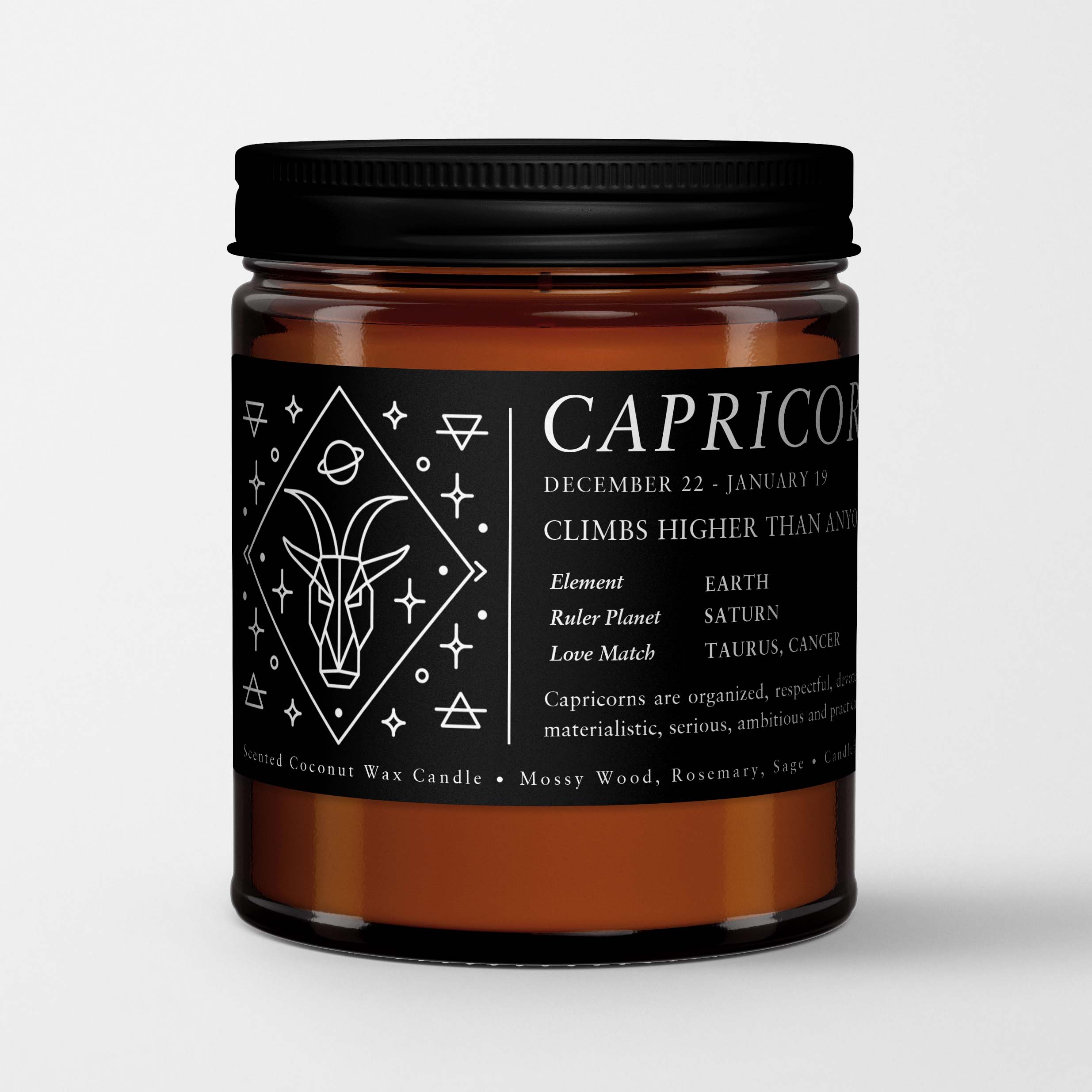 Candlefy - Wholesale Jar/Filled Candle - Zodiac Candles / Birthday Candles in Amber Glass I Candlefy6